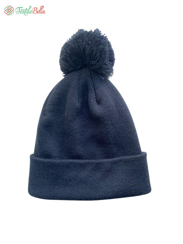Beanie Bobble Hat Navy