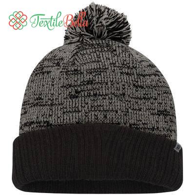 Bobble Hat Dark Color With Pom Pom