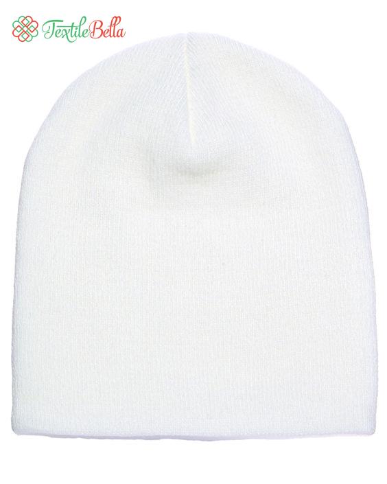 Knit Beanie Hat Korean Style (White)